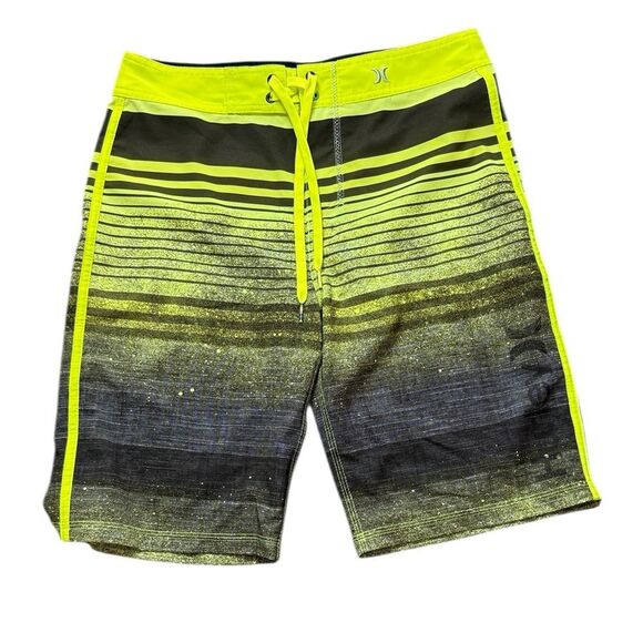 Hurley  Neon Green & Gray Board Shorts - Picture 1 of 6